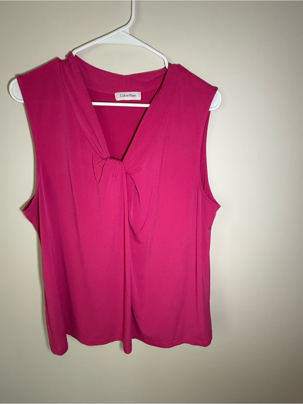 Calvin Klein Hot Pink Sleeveless Tie-Front Camisole